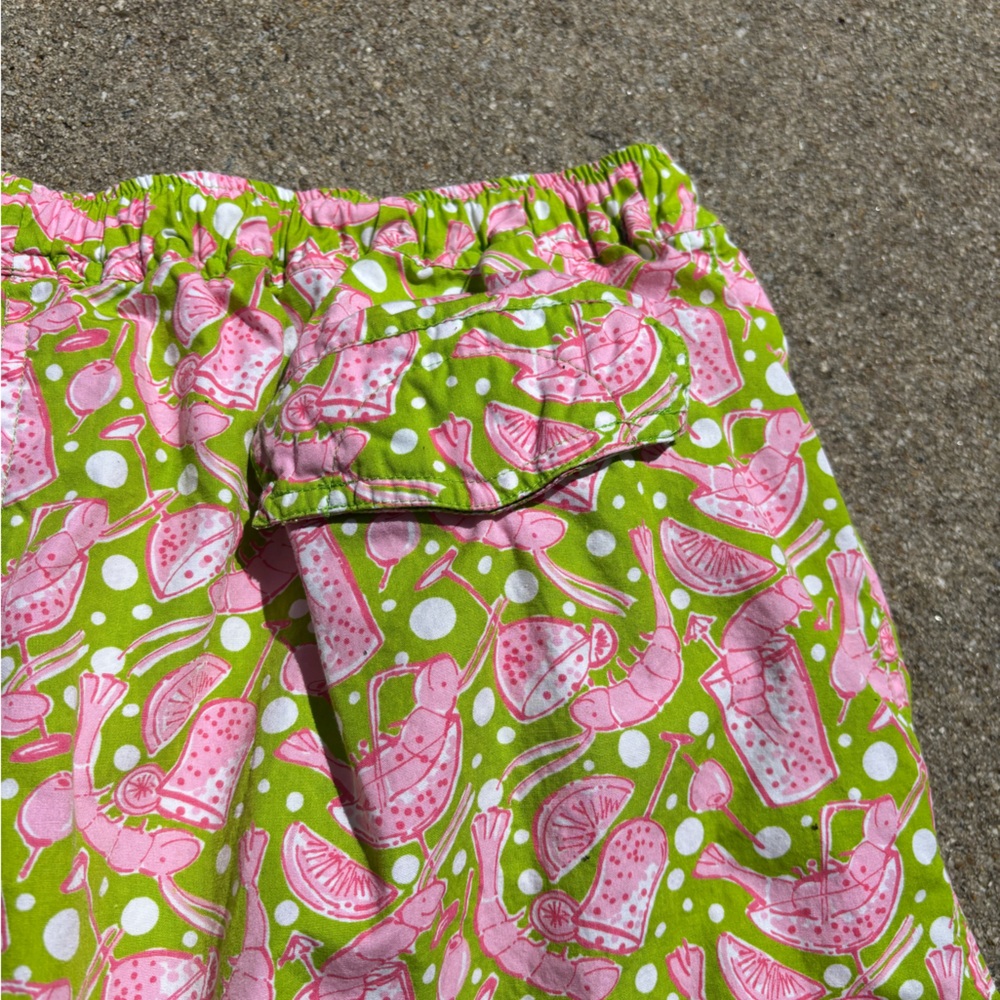LILLY PULITZER Men’s Shrimp Preppy Pink Green Summer Beach Swim Trunks Size XL - Picture 8 of 8